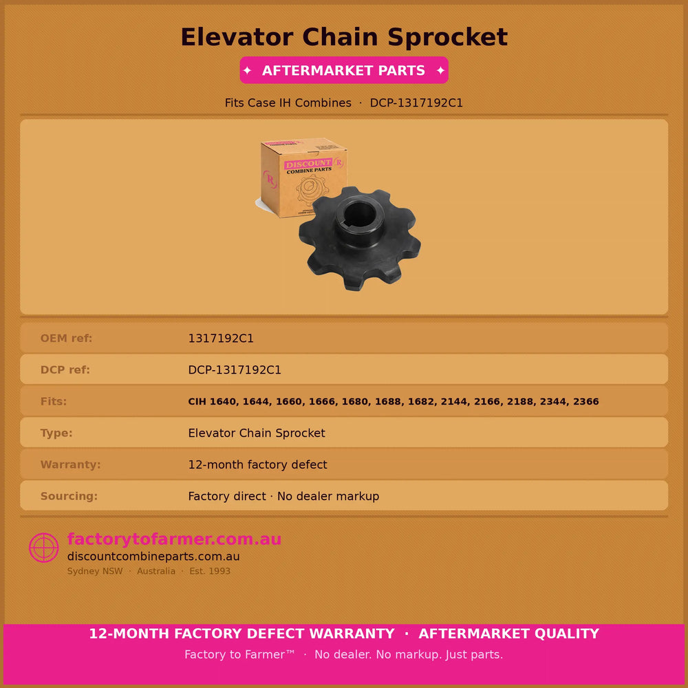 Case Header Clean Grain Elevator Sprocket-1317192c1 DUTP