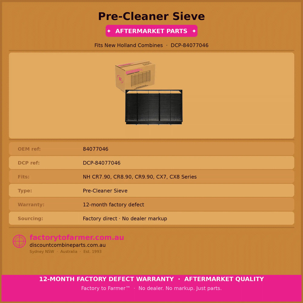 Pre-Cleaner Sieve Fits New Holland | Aftermarket 84077046 Discount Combine Parts