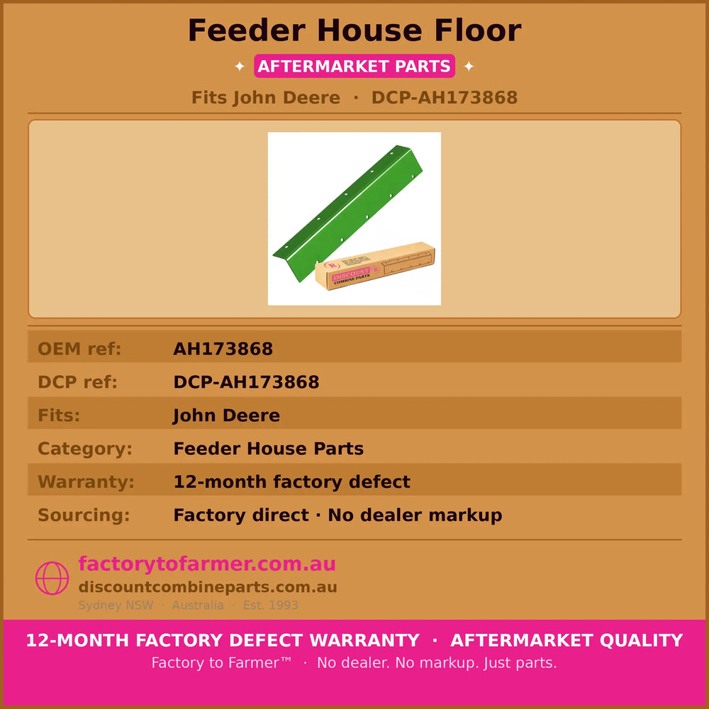 John Deere Header Feeder House Floor-AH173868 DUTP
