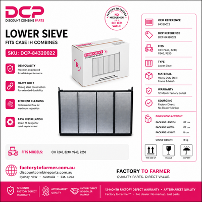Bottom Sieve Fits CIH | Aftermarket 84320022