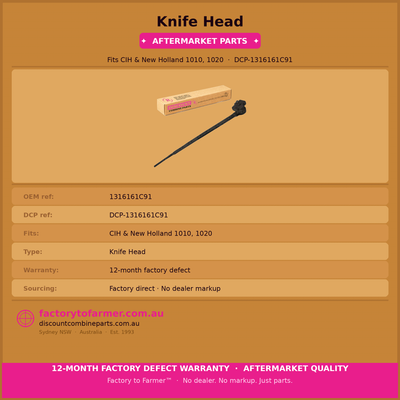 Case Front 1020 Knife Head -1316161C95 hover