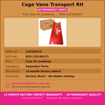 Case header 88 Series Right Hand Cage- 1321661C3