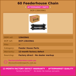 60" Feederhouse Chain Fits CIH | Heavy-Duty 136439A1 Aftermarket.