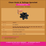 Case Header Clean Grain Elevator Sprocket-168683c1