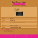 Pre-Cleaner Sieve Fits New Holland | Aftermarket 84077046