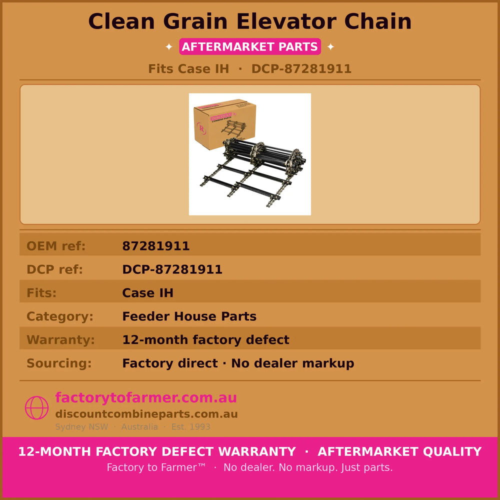 Case Header Clean Grain Elevator Chain-87281911 DUTP