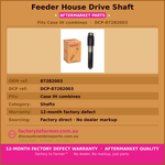 Feeder House Drive Shaft Fits CIH | Aftermarket 87282003.