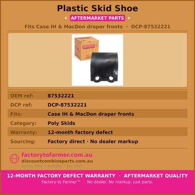 Macdon Front Poly Skid- 87532221 hover