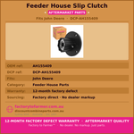 John Deere Header Feeder House Slip Clutch-AH155409
