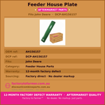 John Deere Header Feeder House Plate-AH156157