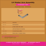 John Deere Header LH Chaffer Shaker Arm Assembly-AH223014