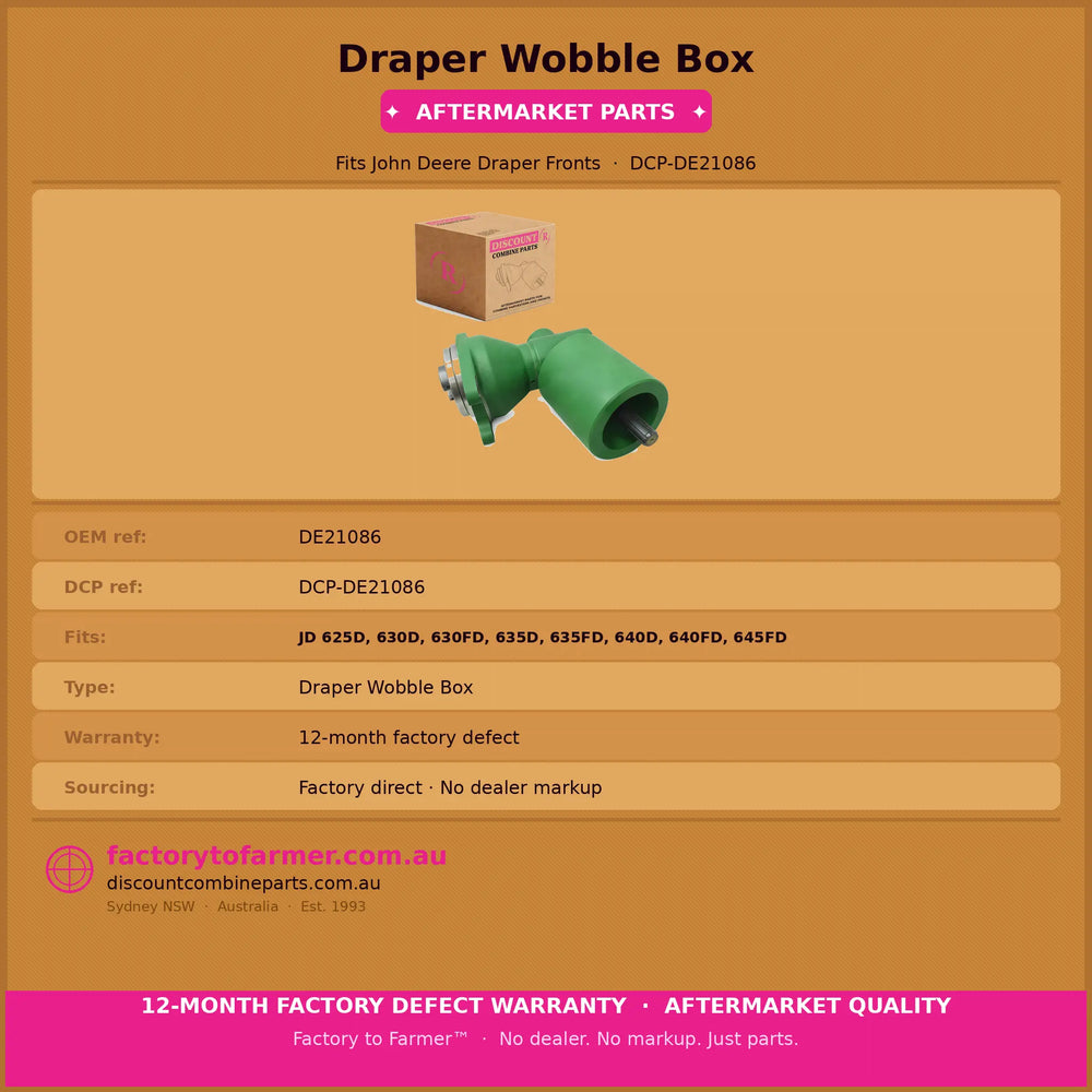 Wobble Box | John Deere Draper Front | DE21086 DUTP