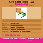 Knife Guard Triple (LSL) Fits JD | Aftermarket H213405.