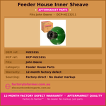 Feeder House Inner Sheave Fits JD | Aftermarket H223211.