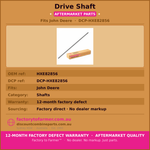 Drive Shaft Fits John Deere | Aftermarket HXE82856.